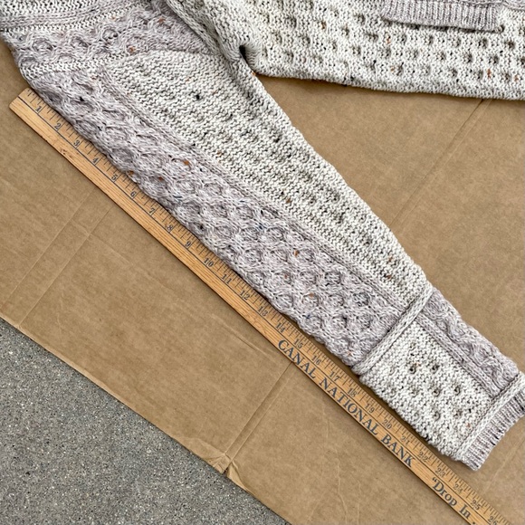 Inis Crafts Made in Ireland 100% Merino Wool Knit Cardigan Sweater Large Button - Picture 13 of 14